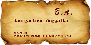 Baumgartner Angyalka névjegykártya